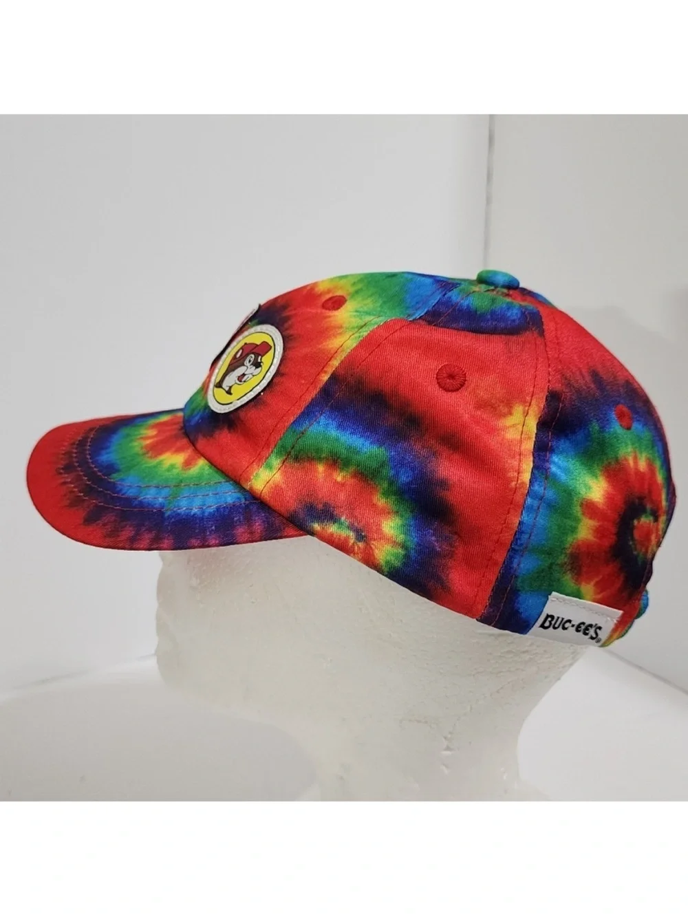 Tie-Dye Kids Baseball Hat with Peace & Heart Patches - Multicolor